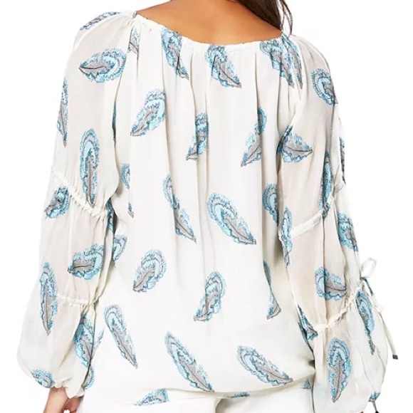 Ramy Brook Women's Long Sleeve Printed Paulette Top - Picture 7 of 11